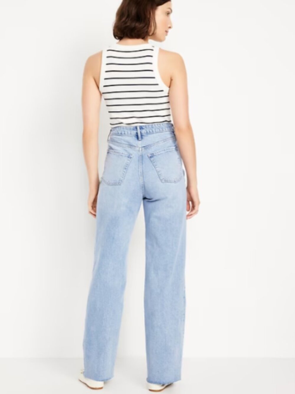 Old Navy Light Wash Wide Leg Jeans - Pale Blue Denim - Picture 8 of 8